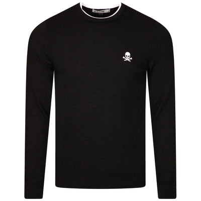 Merino Wool Blend Crewneck Sweater Onyx - SS24