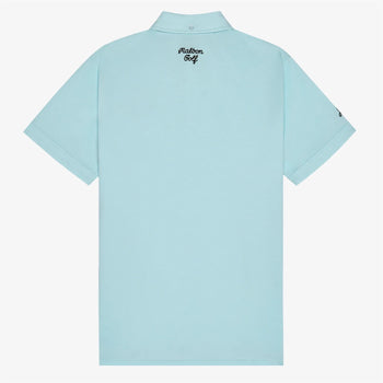 Malbon■[JESPER PARNEVIK] Pocket T-shirt■送料込 Malbon Golf x Jesper Parnevik Single Pocket Cotton Polo Aqua