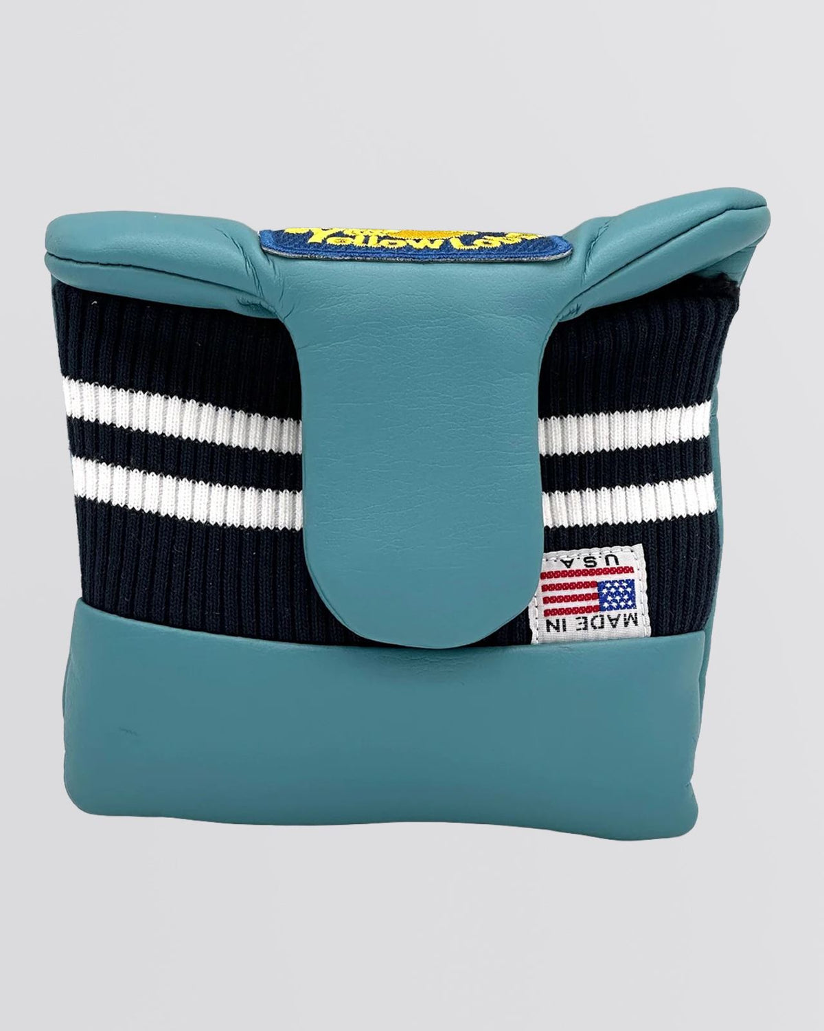 Squash Tail U-Leather Mallet Putter Cover Oceanside Blue