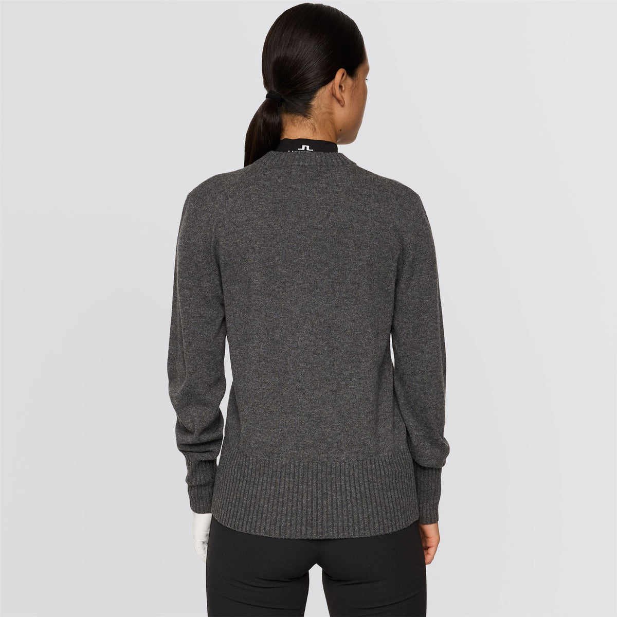 Womens Mina Knitted Sweater Dark Gray Melange