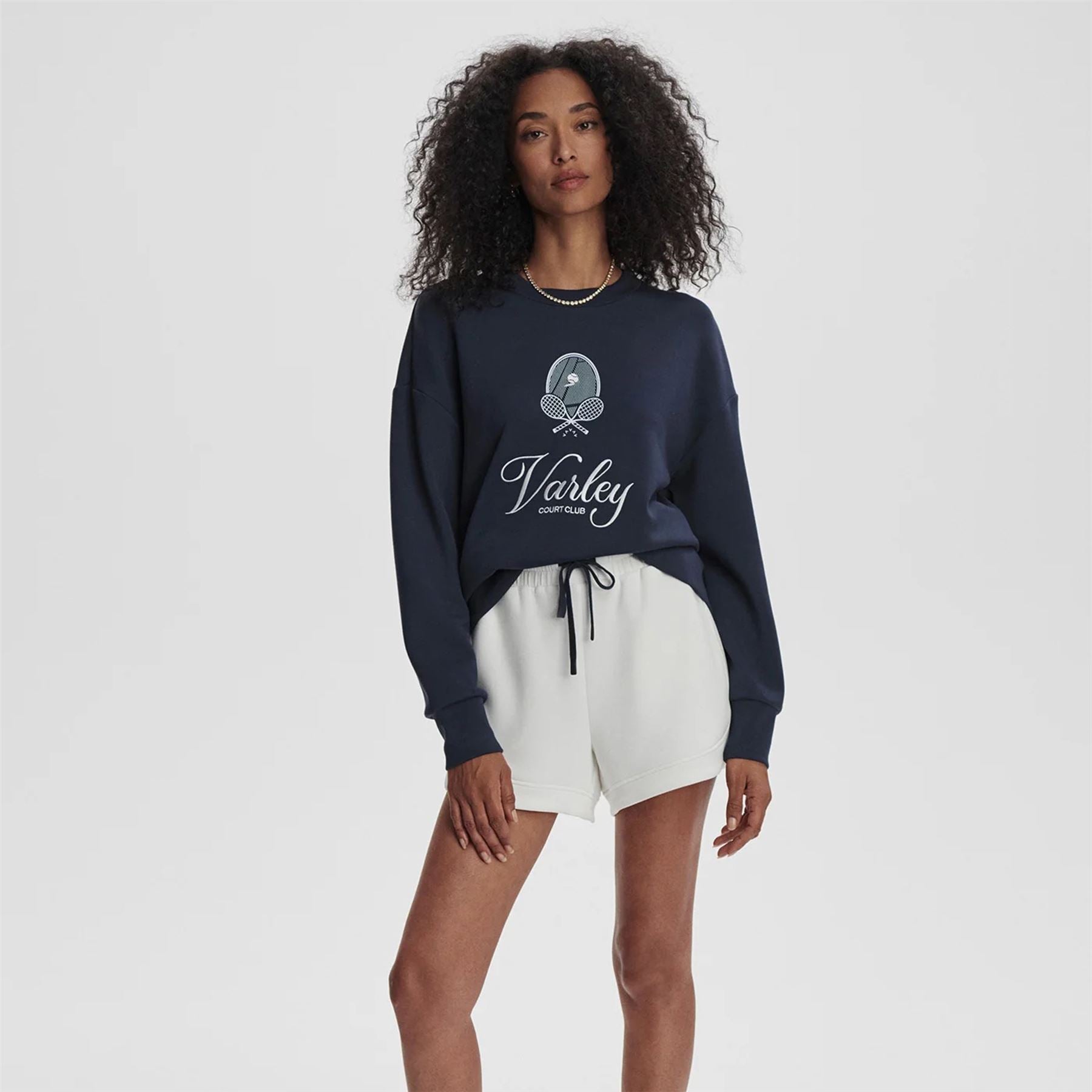 Womens Rasco Namesake Sweat Navy/White