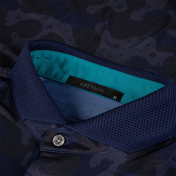 Greyson G.O.A.T Camo Polo Maltese Blue | TRENDYGOLF USA