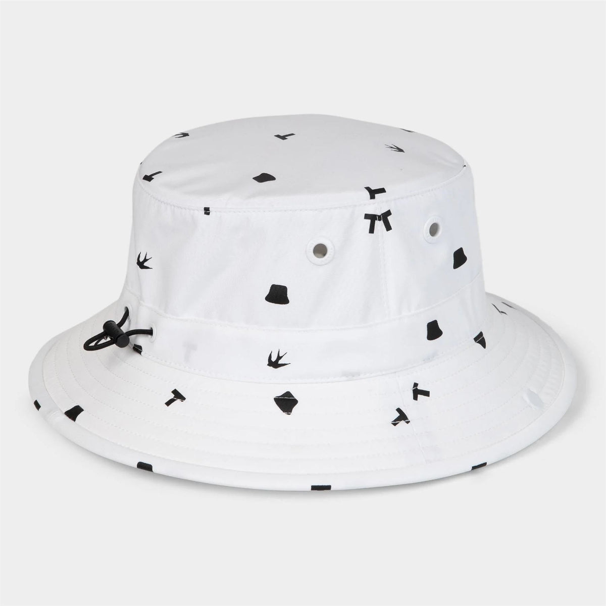 Icon Print Golf Bucket Hat White/Black Print
