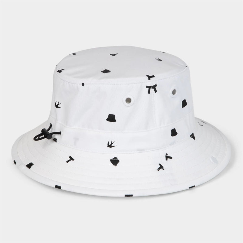 Icon Print Golf Bucket Hat White/Black Print
