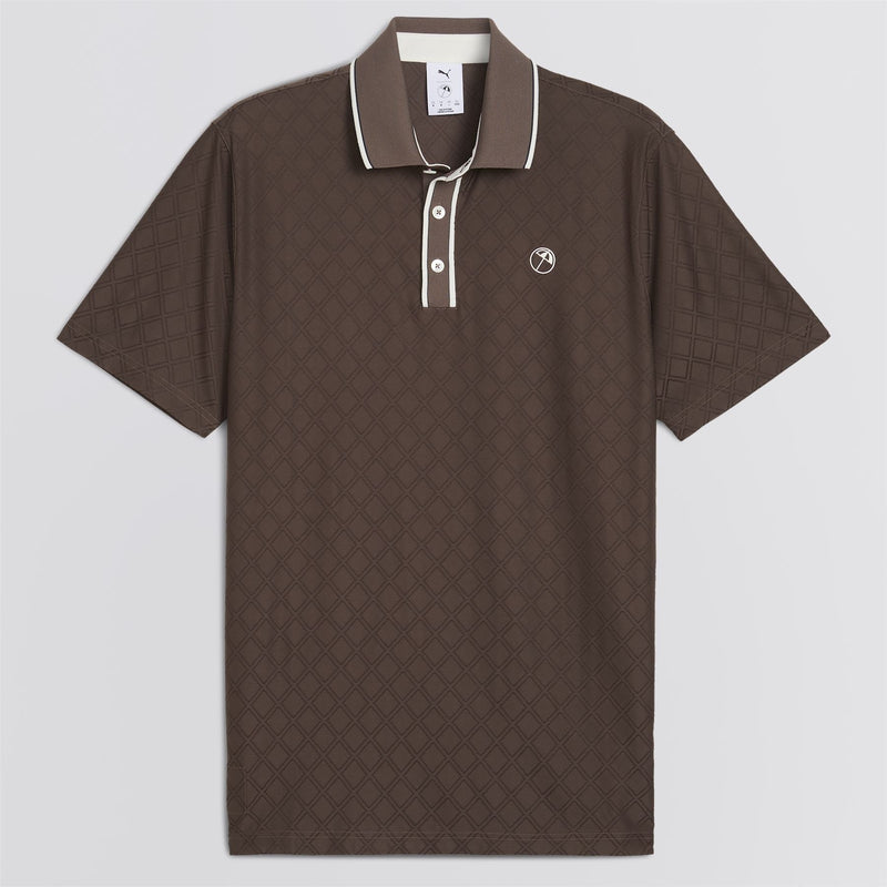 x AP Tipped Jacquard Polo Flat Bronze