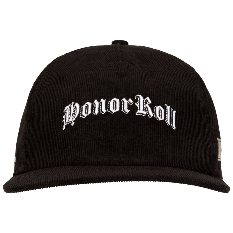 Honor Roll Corduroy Snap Back Black
