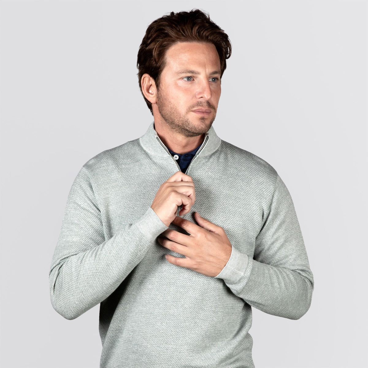 Barlow Quarter-Zip Sweater Willow