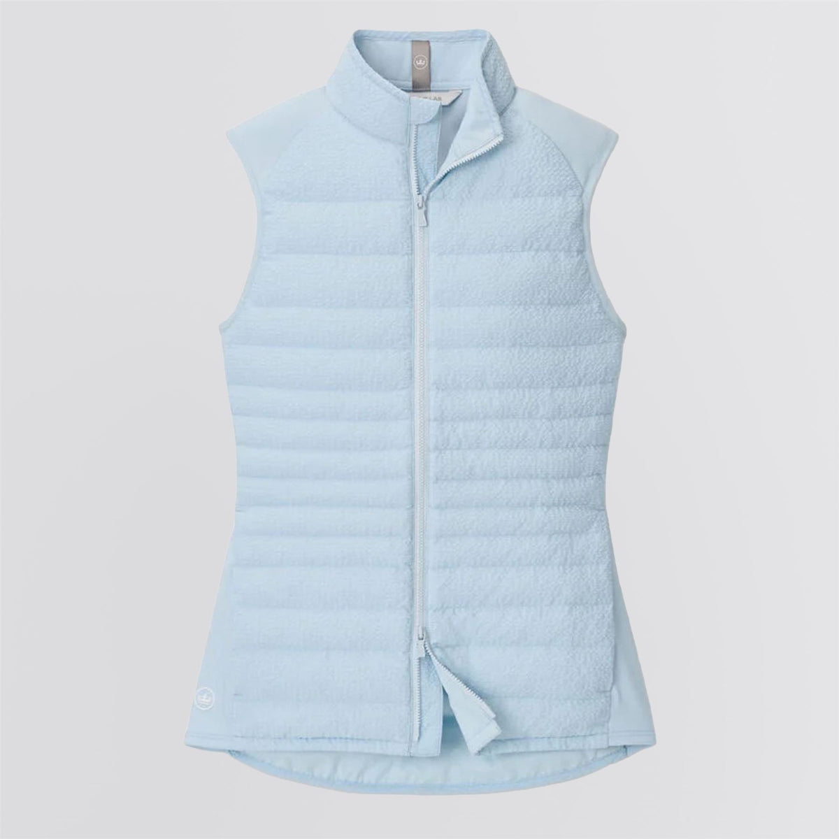 Womens Fuse Seersucker Hybrid Vest Blue Brisk
