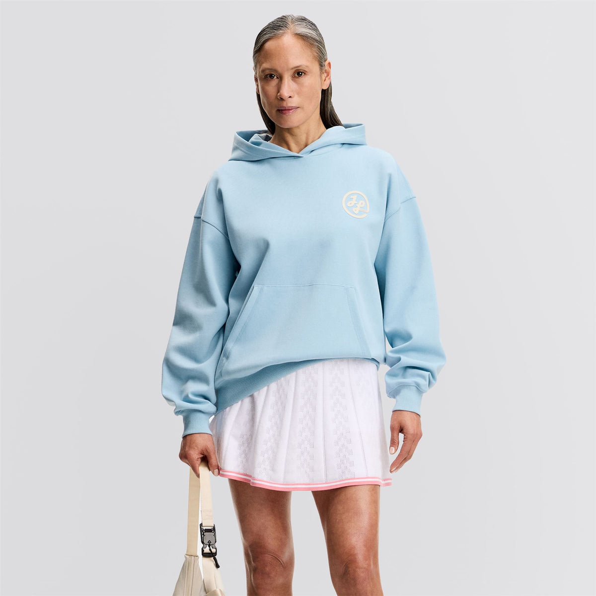 Womens Pamela Pointelle Knitted Skirt White