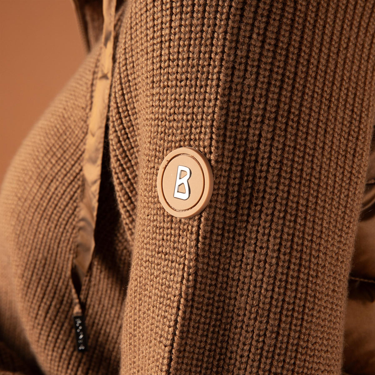 Womens Pamy Hybrid Knit Jacket Brown