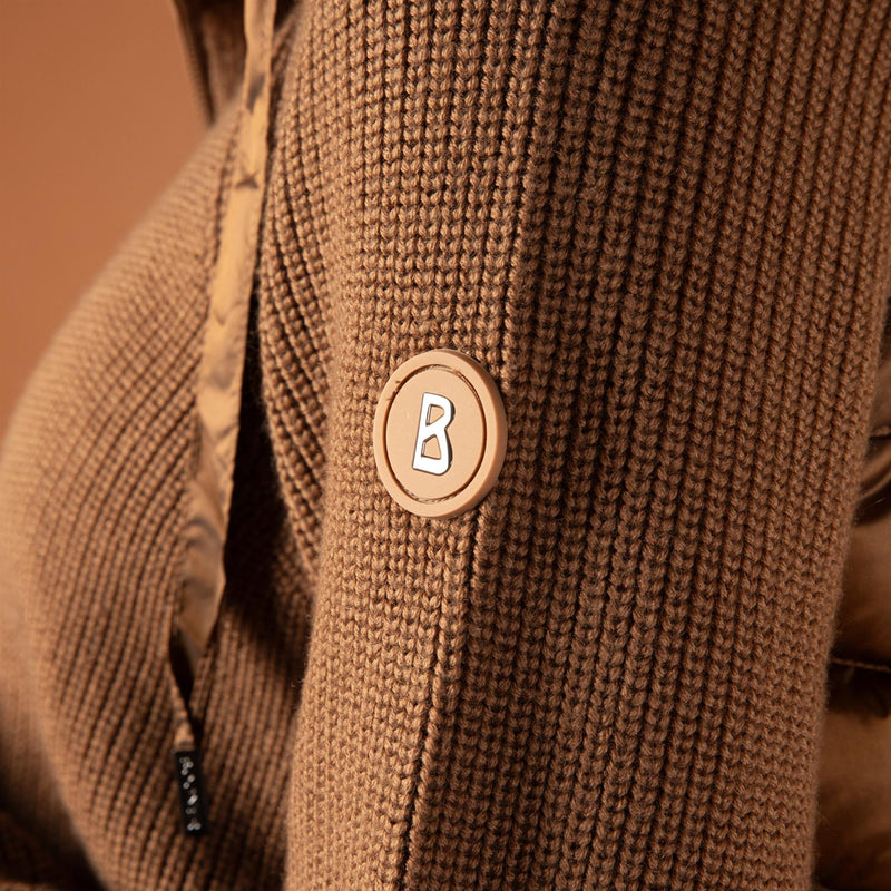Womens Pamy Hybrid Knit Jacket Brown