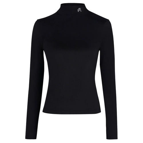 Womens Rally LS Mockneck Base Layer Black - W24