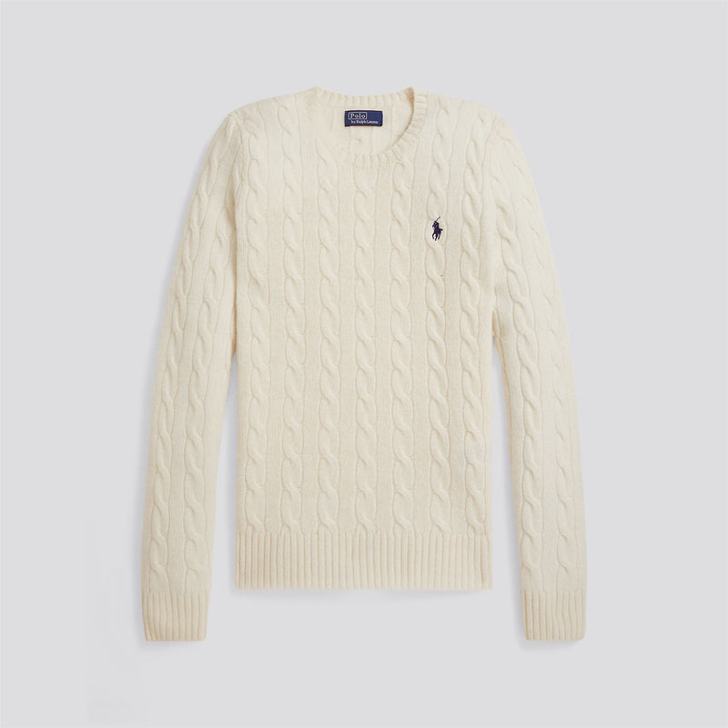 RLX Womens Julianna Cashmere Blend Pullover Authentic Cream Navy