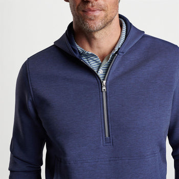 Peter Millar Winsome Half-Zip Hoodie Blue Pearl | Hoodies