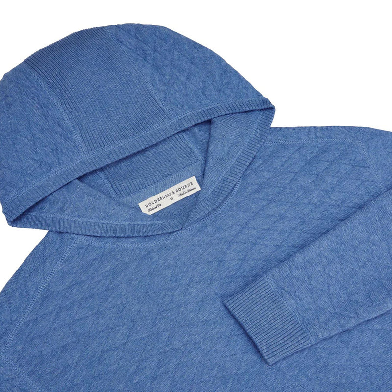 The Wallace Hooded Sweater Heathered Marlin Blue