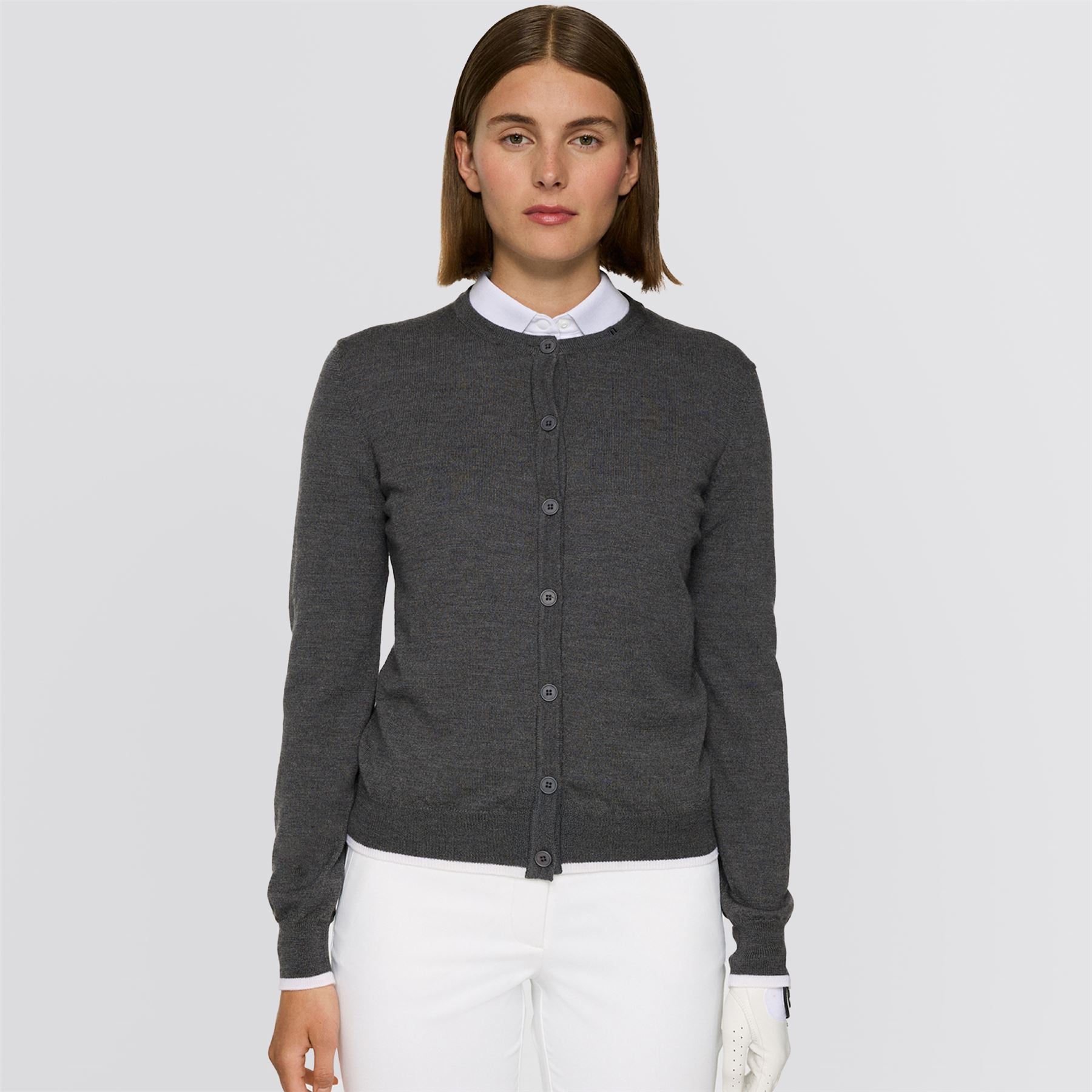 Womens Joanna Knitted Cardigan Dark Gray Melange