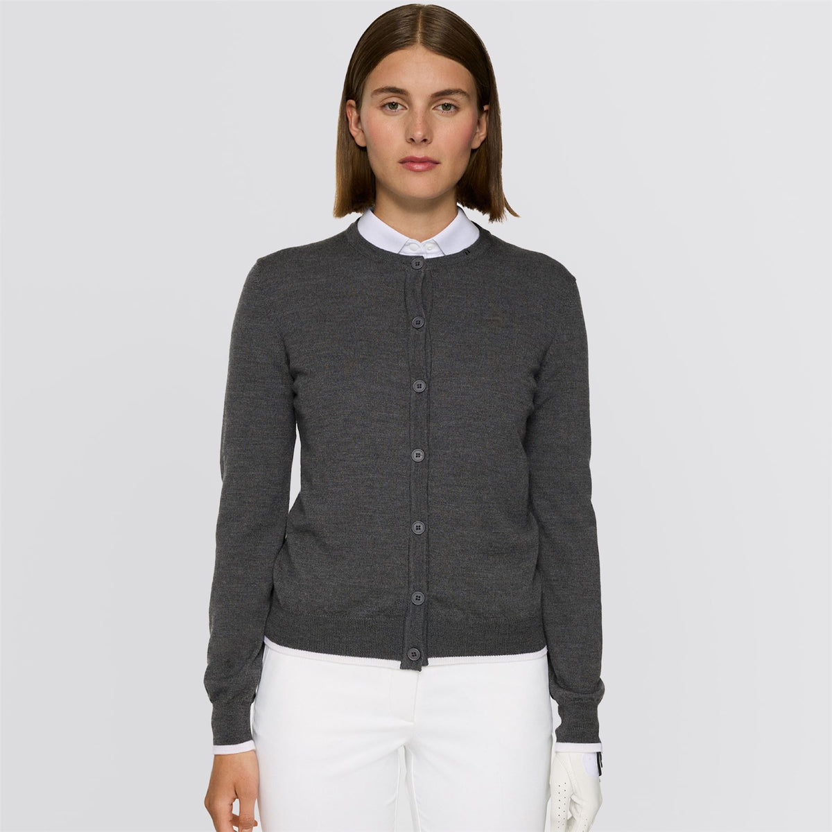 Womens Joanna Knitted Cardigan Dark Gray Melange