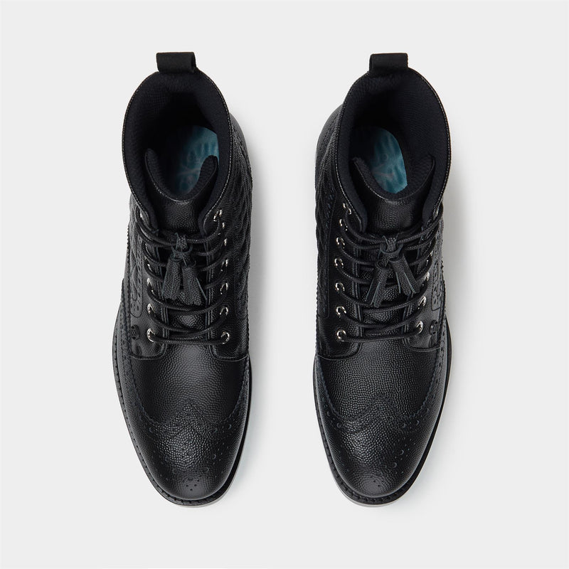 Womens GALLIVANTER Quilted Leather Luxe Golf Shoes Onyx