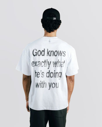 Students Golf God Knows T-Shirt White | TRENDYGOLF USA