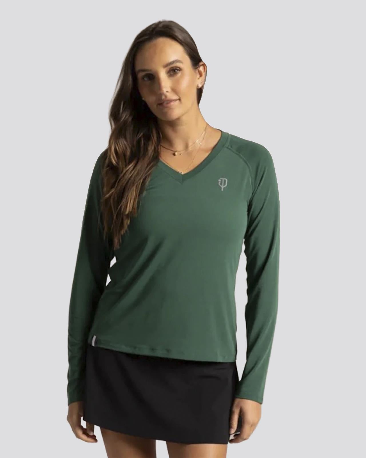 Womens 5.0 LS Tee Pritchard Green