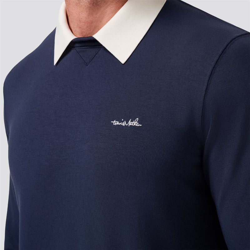 Amenities Collar Crew Sweater Total Eclipse