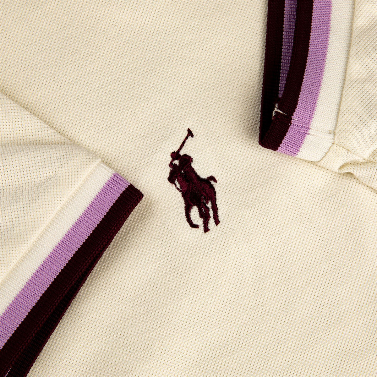Womens Tour Pique Val Polo Chic Cream/Harvard Wine/Light Mauve