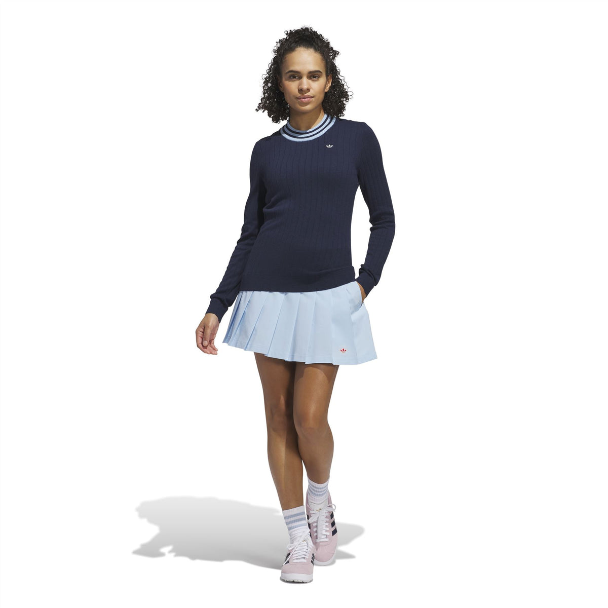 Womens Cashmere Knit Sweater Night Indigo