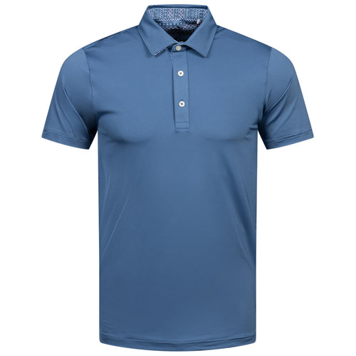 Fair Isle Trim Polo Blue Horizon - AW24