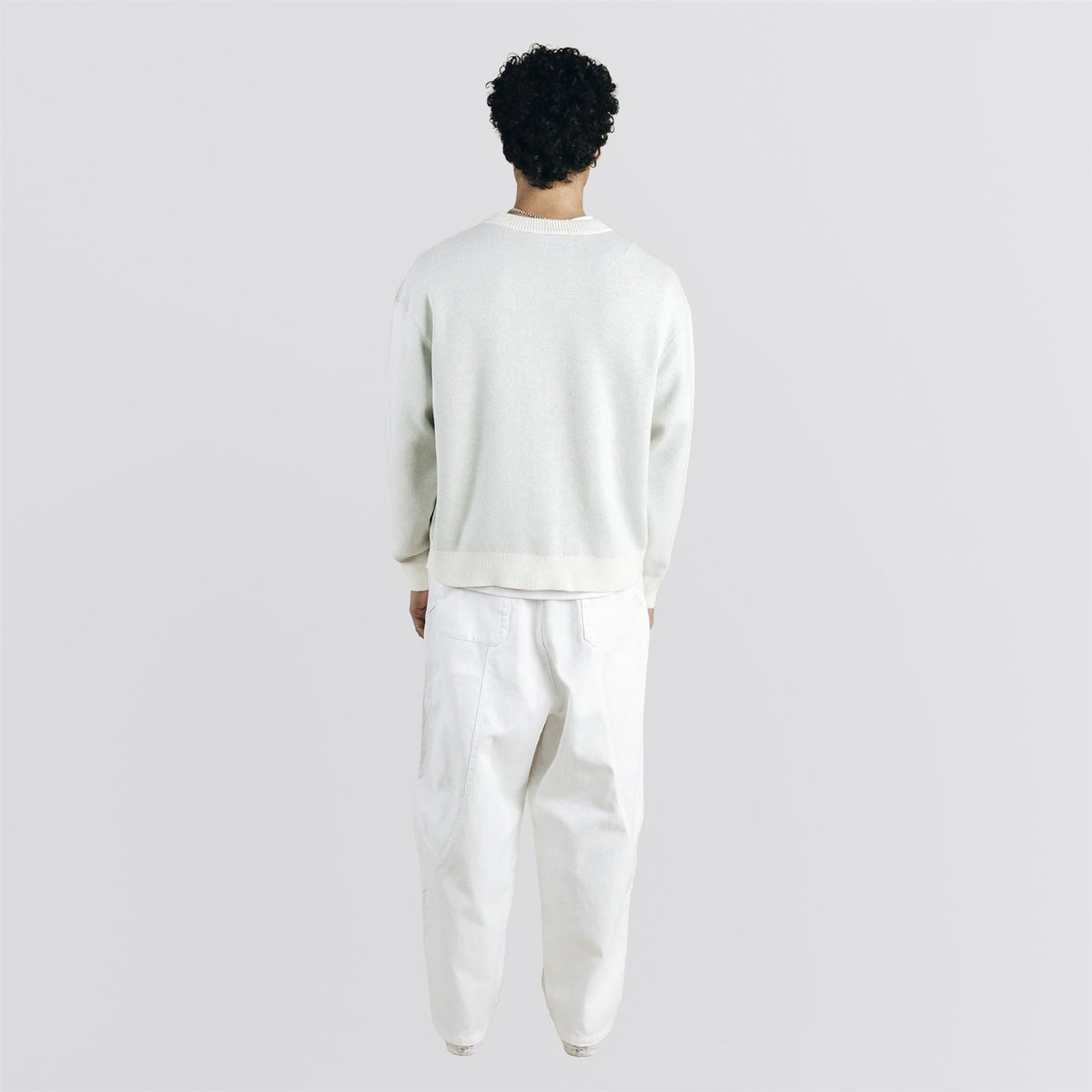 Chip Knit Crew Sweater Cream