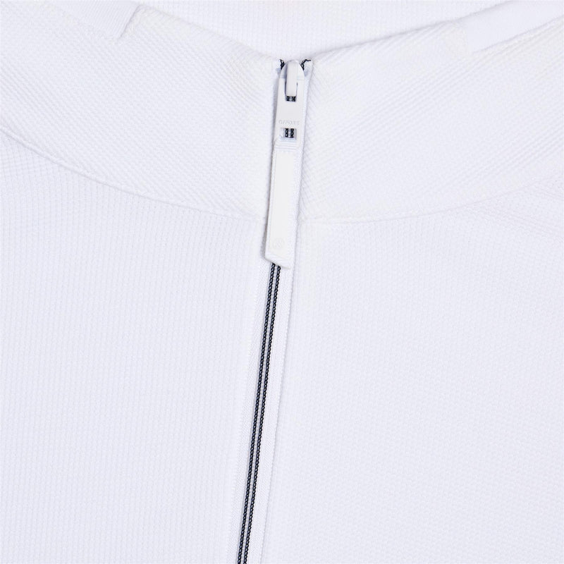 Waffle Knit Quarter Zip Snow