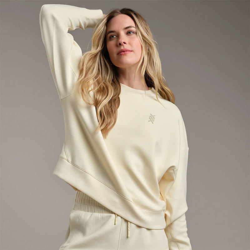Womens DreamGlow Crewneck Sweatshirt Lemon Mist