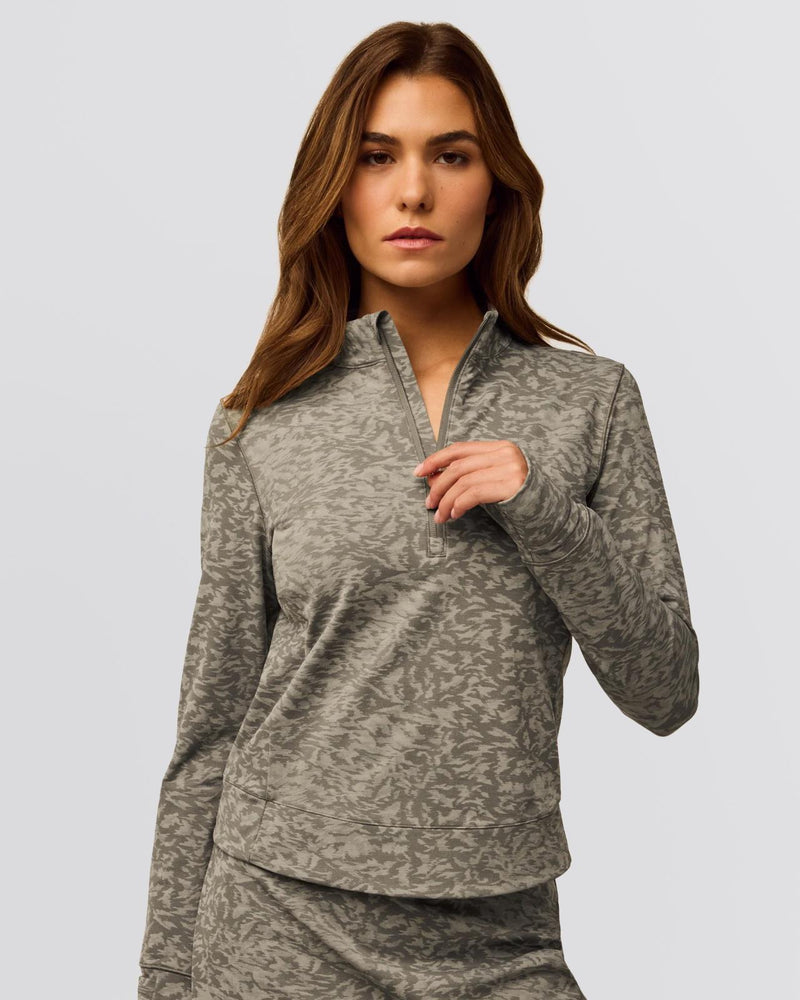 Womens Midas Wolf Jacquard Halley II Quarter Zip