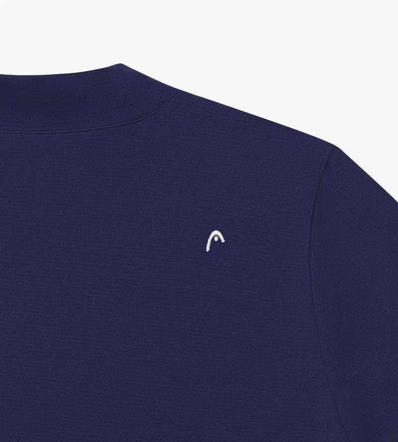 Womens Performance Mock Neck Tee Deep Navy