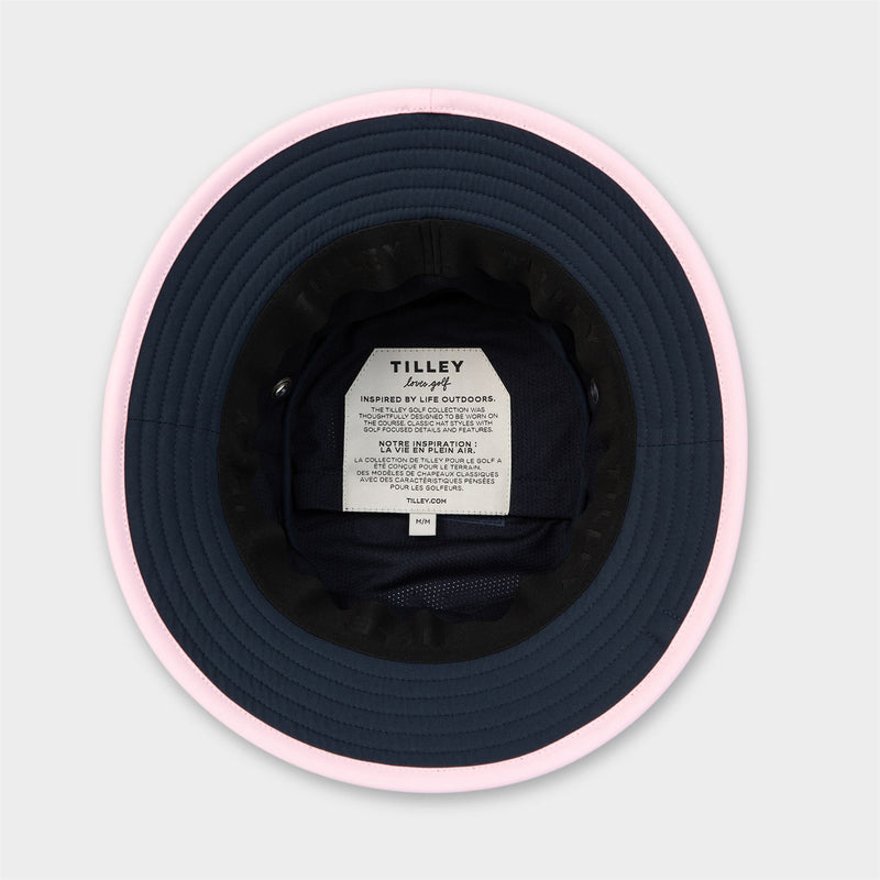Ribbon Bucket Hat Dark Navy/Pink Stripe