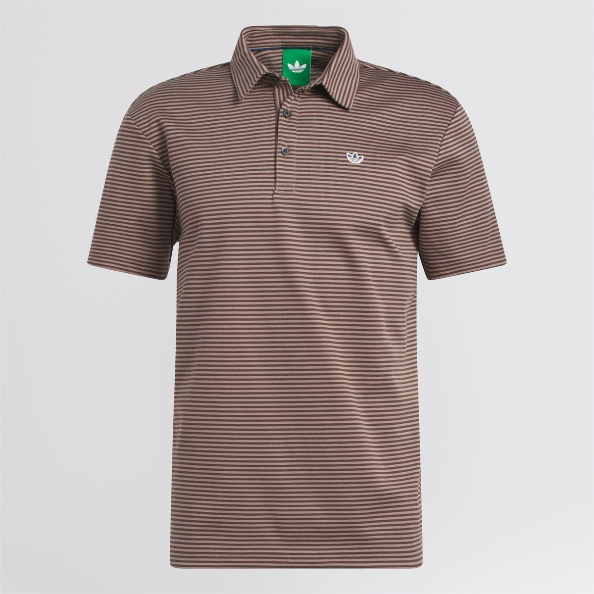 Originals Stripe Pique Polo Trace Brown/Dark Brown