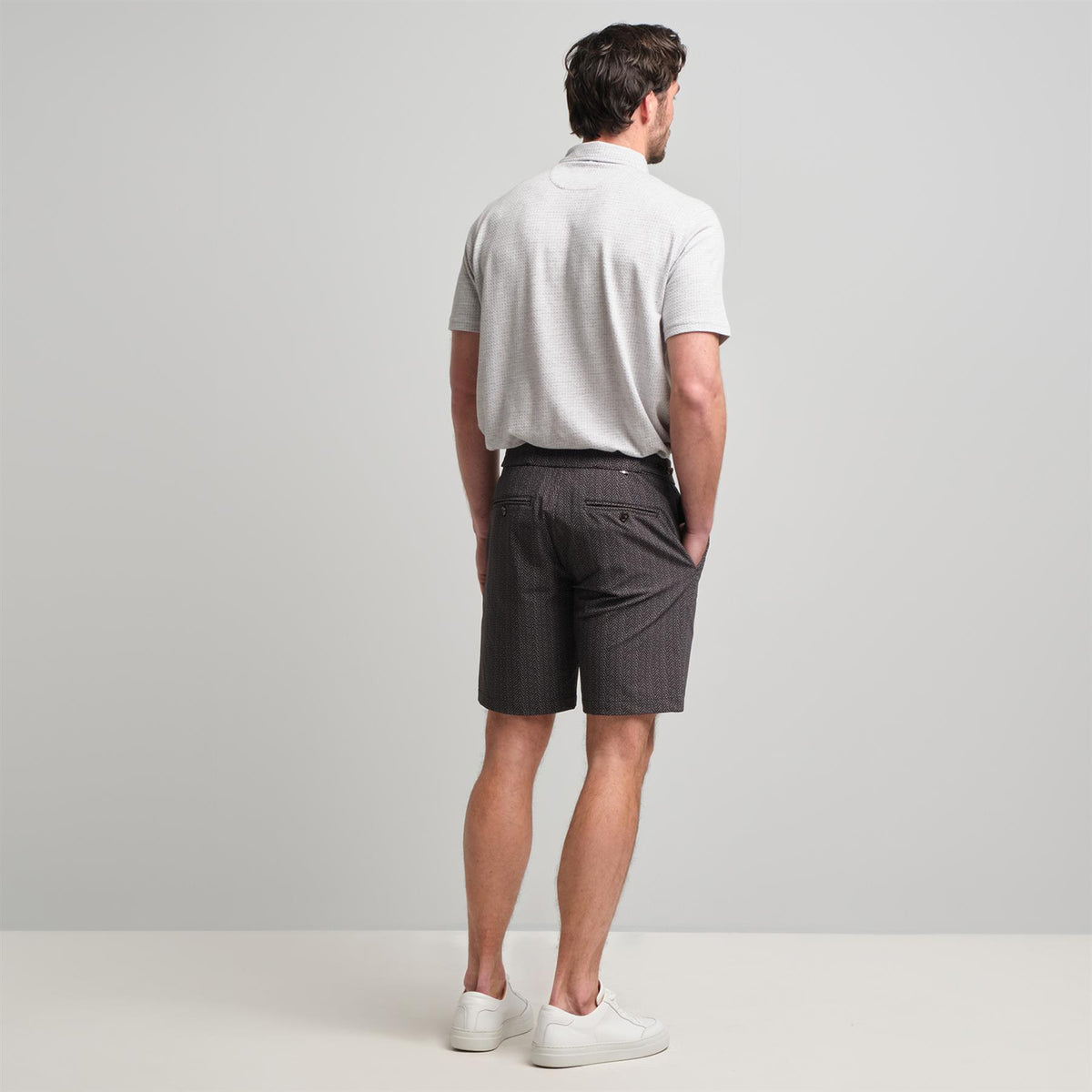 Belfry Performance Short Black Herringbone