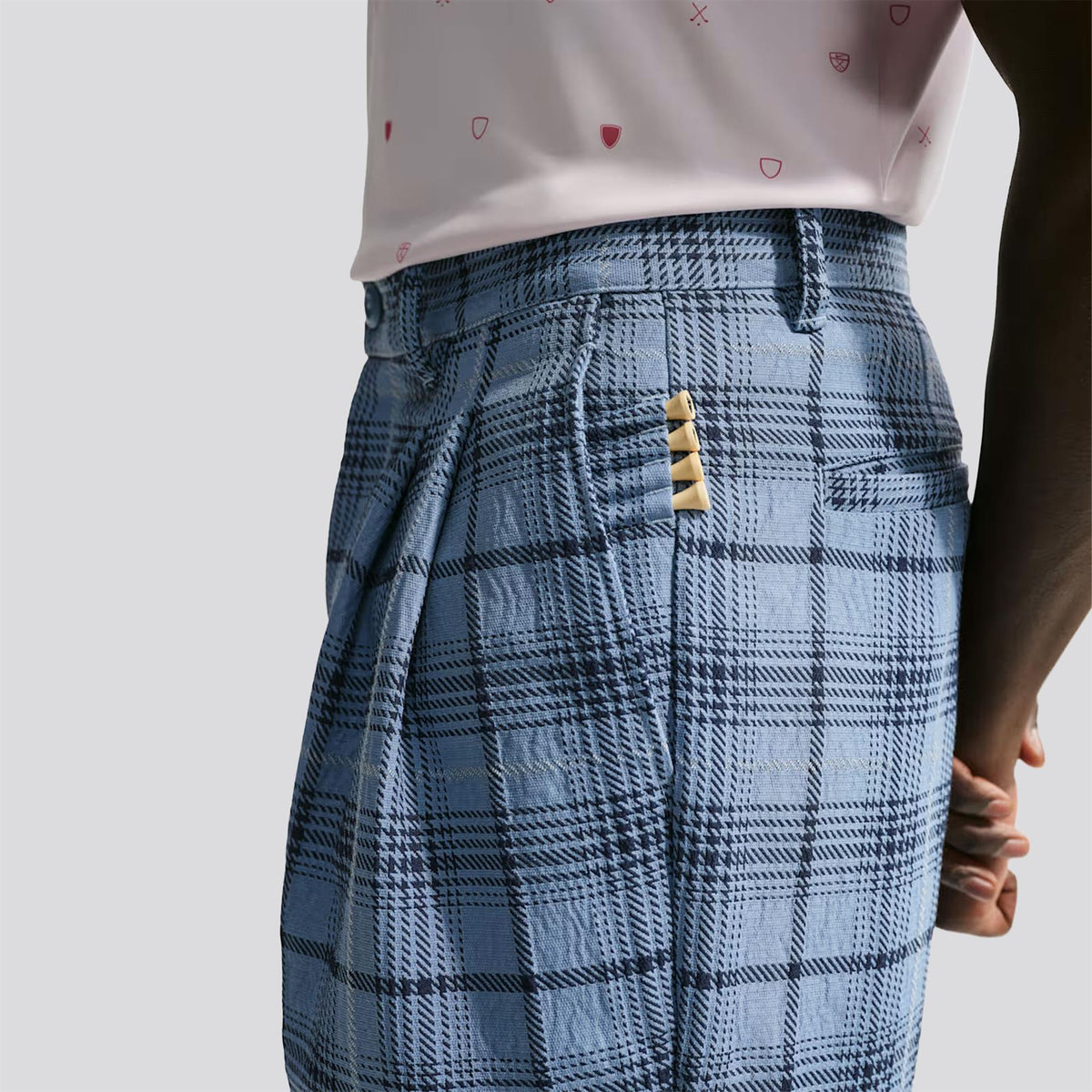 Tartan Golf Pants Work Blue/Black