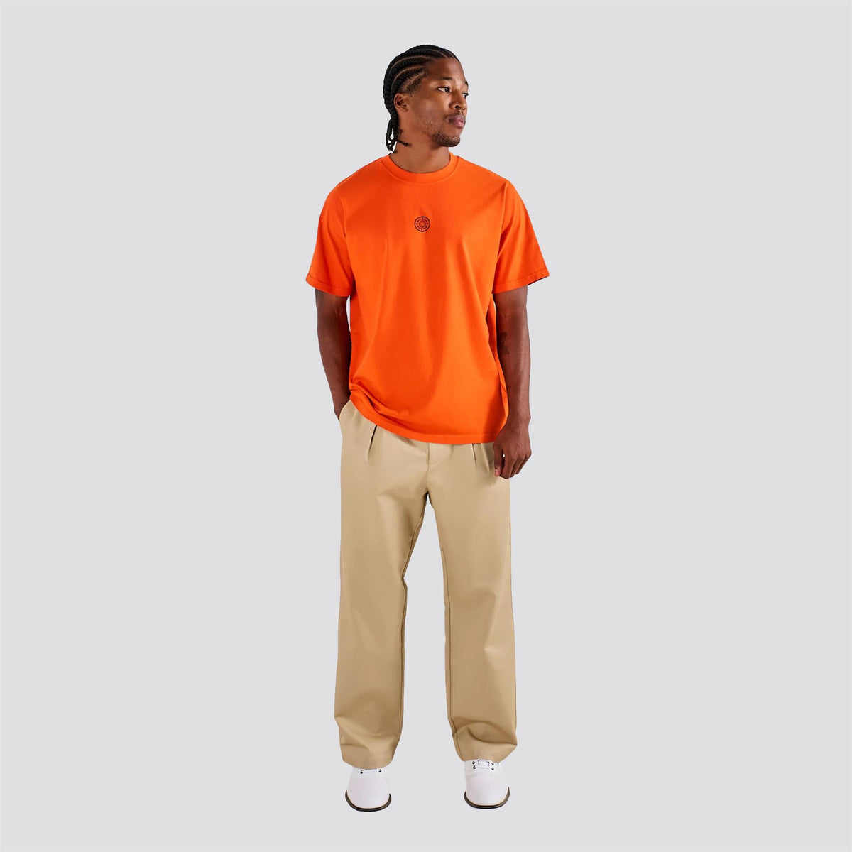Reverse Pleat Pants Khaki