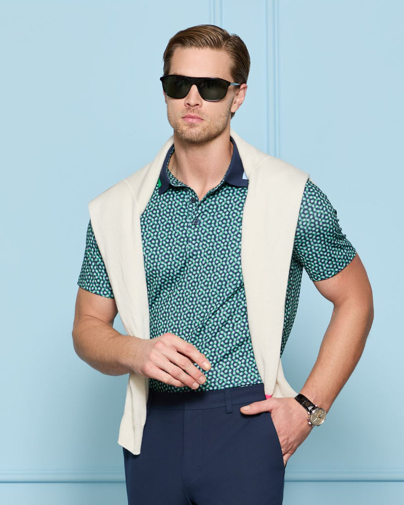 Triple/G Tech Jersey Polo Twilight/Clover