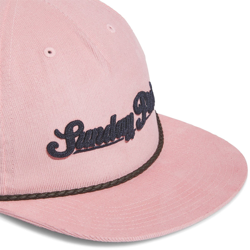 Five-Panel Corduory Leather Cap Semi Pink