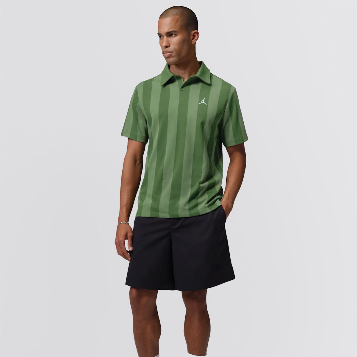Jordan Dri-FIT Printed Golf Polo Forest Green/White