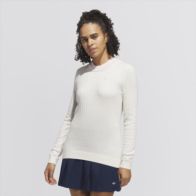 Womens Cashmere Knit Sweater Chalk White