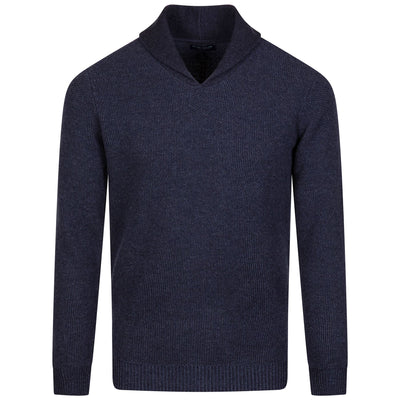 Corbet Shawl Pullover Sweater Navy