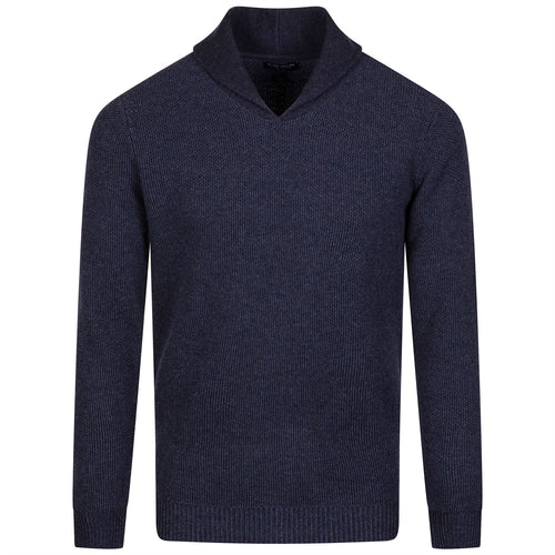 Corbet Shawl Pullover Sweater Navy