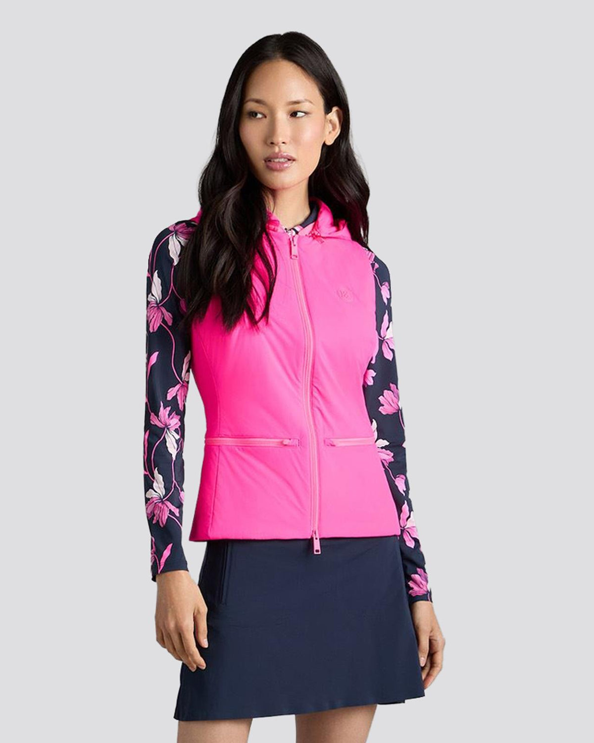 The Whit Hooded Stretch Vest Knockout Pink