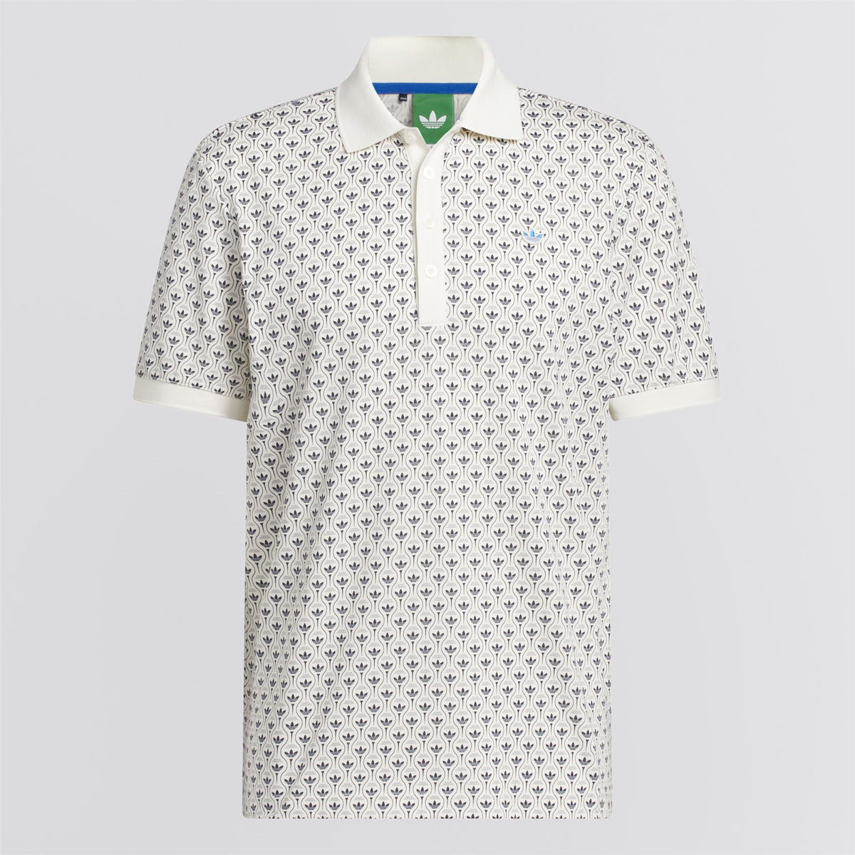 Originals All Over Trefoil Polo Chalk White/Night Indigo