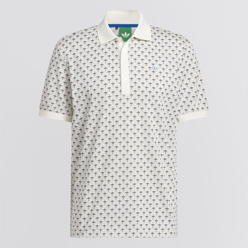 Originals All Over Trefoil Polo Chalk White/Night Indigo