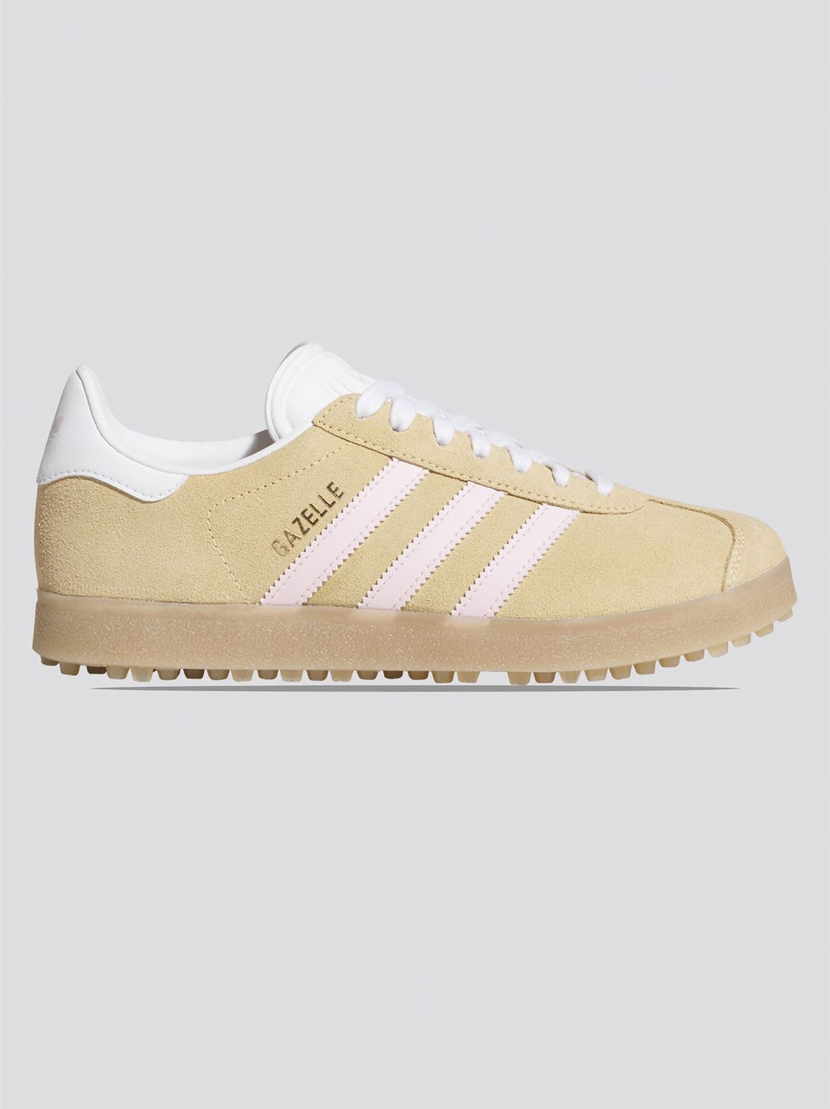Womens Gazelle Spikeless Golf Shoes Ice Tangerine/Clear Pink/Footwear White