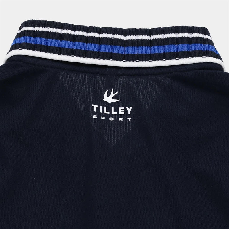 Womens LS Team Polo Navy/Powder Blue