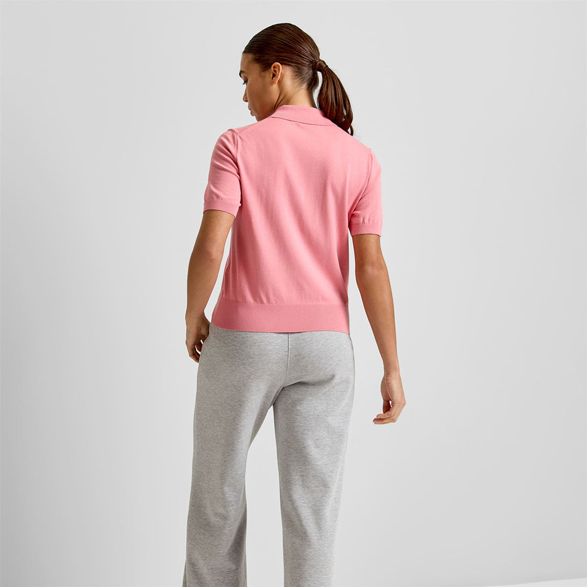 Womens Blake Knit Polo Flamingo Plume